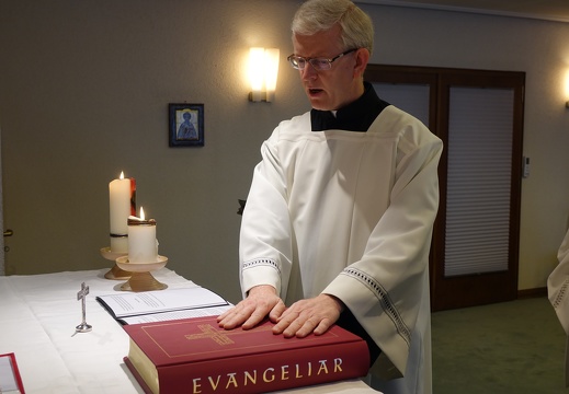 Opnam vum Generalvikar Patrick Muller a vum Deche Claude Bache an d’Doumkapitel