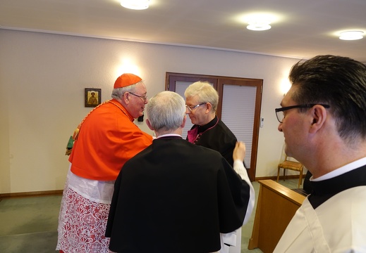 Opnam vum Generalvikar Patrick Muller a vum Deche Claude Bache an d’Doumkapitel
