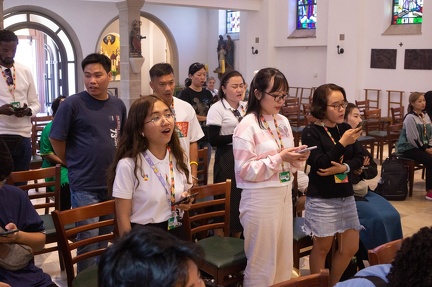 Visite du groupe éthiopien, vietnamien et thaïlandais à Schengen (randonnée, picnic, messe, musée) | 18.07.2023