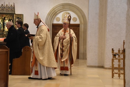 Dom Michel Jorrot et S. E. le cardinal Jean-Claude Hollerich
