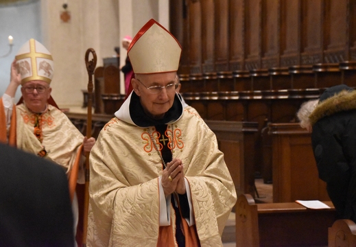 Dom Michel Jorrot à l'issue de la messe d'action de grâce