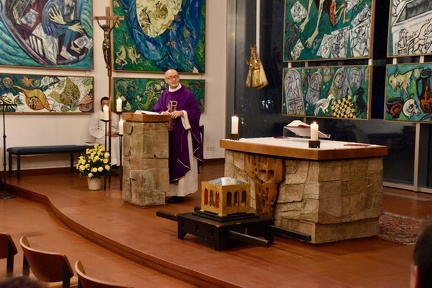 11 mars 2025, accueil des reliques de saint Thomas d'Aquin au Centre Jean XXIII