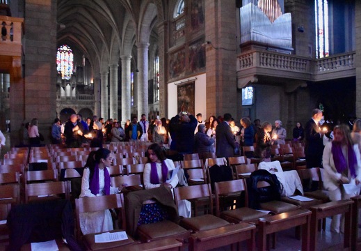 19 avril 2025, Vigile pascale à la cathédrale de Luxembourg, baptême de 14 adultes.