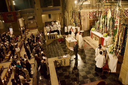 19 avril 2025, Vigile pascale à la cathédrale de Luxembourg, baptême de 14 adultes.