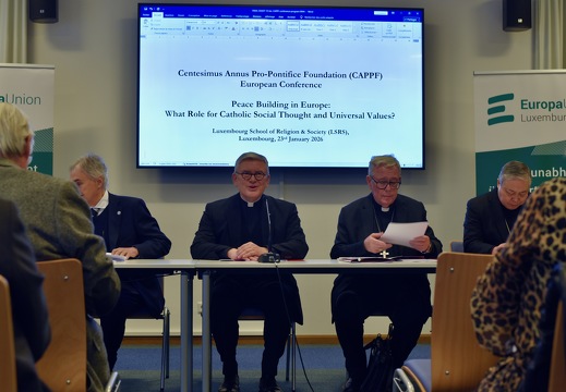 23 janvier 2026, conférence sur "La construction de la paix en Europe : quel rôle pour la Doctrine sociale de l'Église et les valeurs universelles ?" (FCAPP)